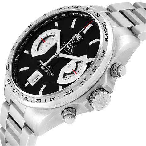 replica carrera black dial chronograph automatic men's watch|heuer carrera watch review.